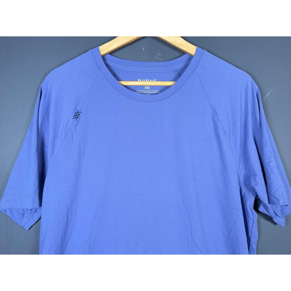 Rhone Reign Short Sleeve Training Shirt Blue Mens Medium